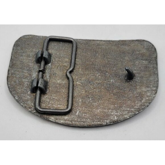 Vintage Raleigh Lights Belt Buckle Trucker Trucking Transportation Pewter - Picture 3 of 3